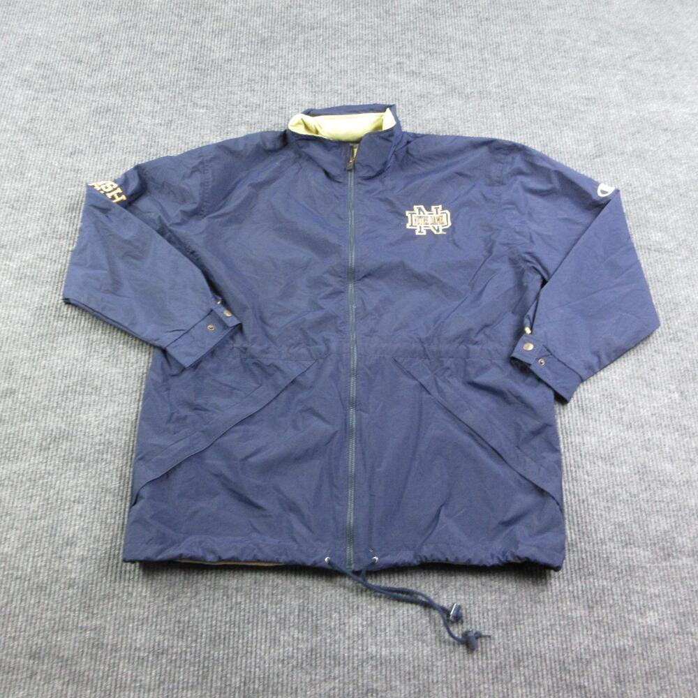 Notre Dame Jacket Mens XL Blue Football Champion Irish Football Full Zip